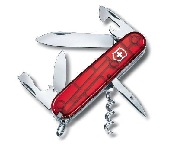 CANIVETE VICTORINOX SPARTAN 12F VERMELHO TRANSLCIDO