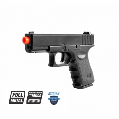 AIRSOFT PISTOLA G15+ METAL C/COLDRE PLAST.CAL 6MM