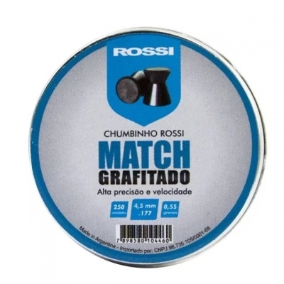 CHUMBINHO ROSSI MATCH GRAFITADO 4,5MM C/250