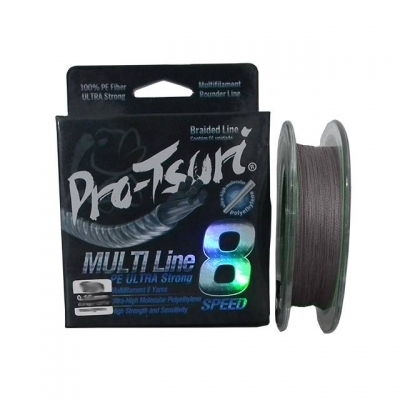 LINHA MULTI PRO-TSURI 8 FIOS 0,20MM 137M CINZA