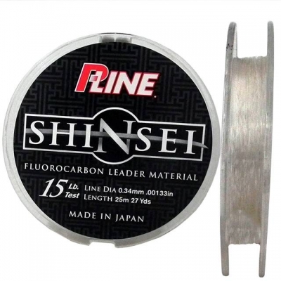 LINHA P-LINE FLUORCARBON LEADER SHINSEI 0,34MM 15LBS 25M