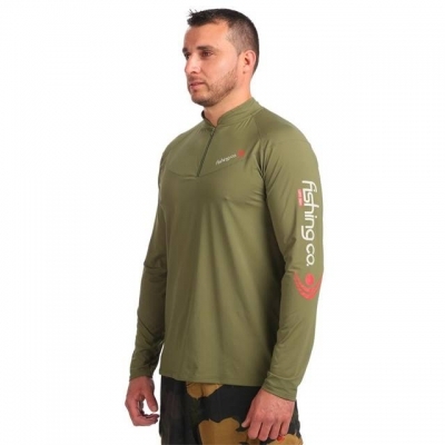 CAMISETA FISHING CO ZIPER VERDE