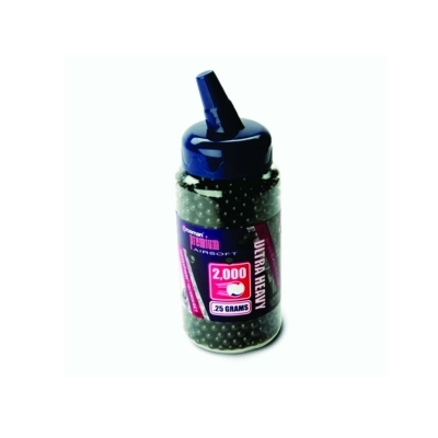 ESFERA PLASTICA CROSMAN PRETA 25G 6MM C/ 2000