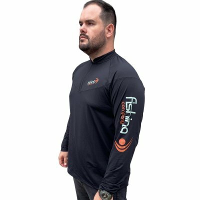 CAMISETA FISHING CO ZIPER PRETA