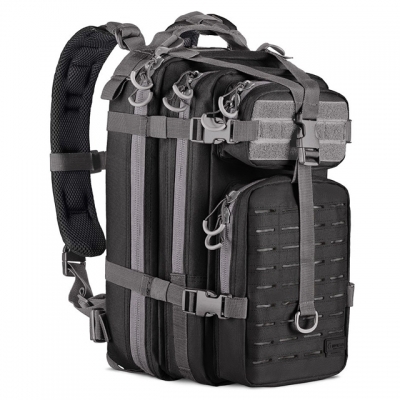 MOCHILA INVICTUS ASSAULT LC PRETO E CINZA